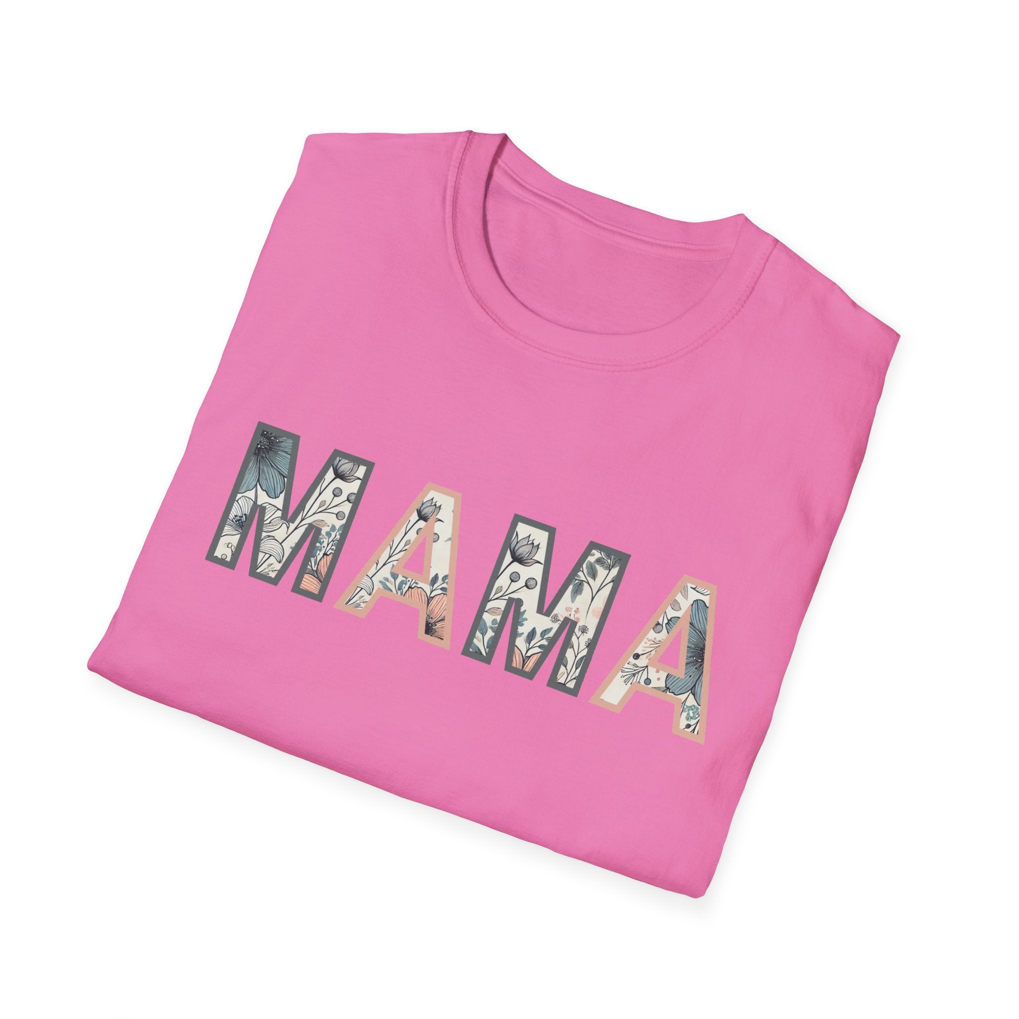 Floral MAMA - Pink and Grey