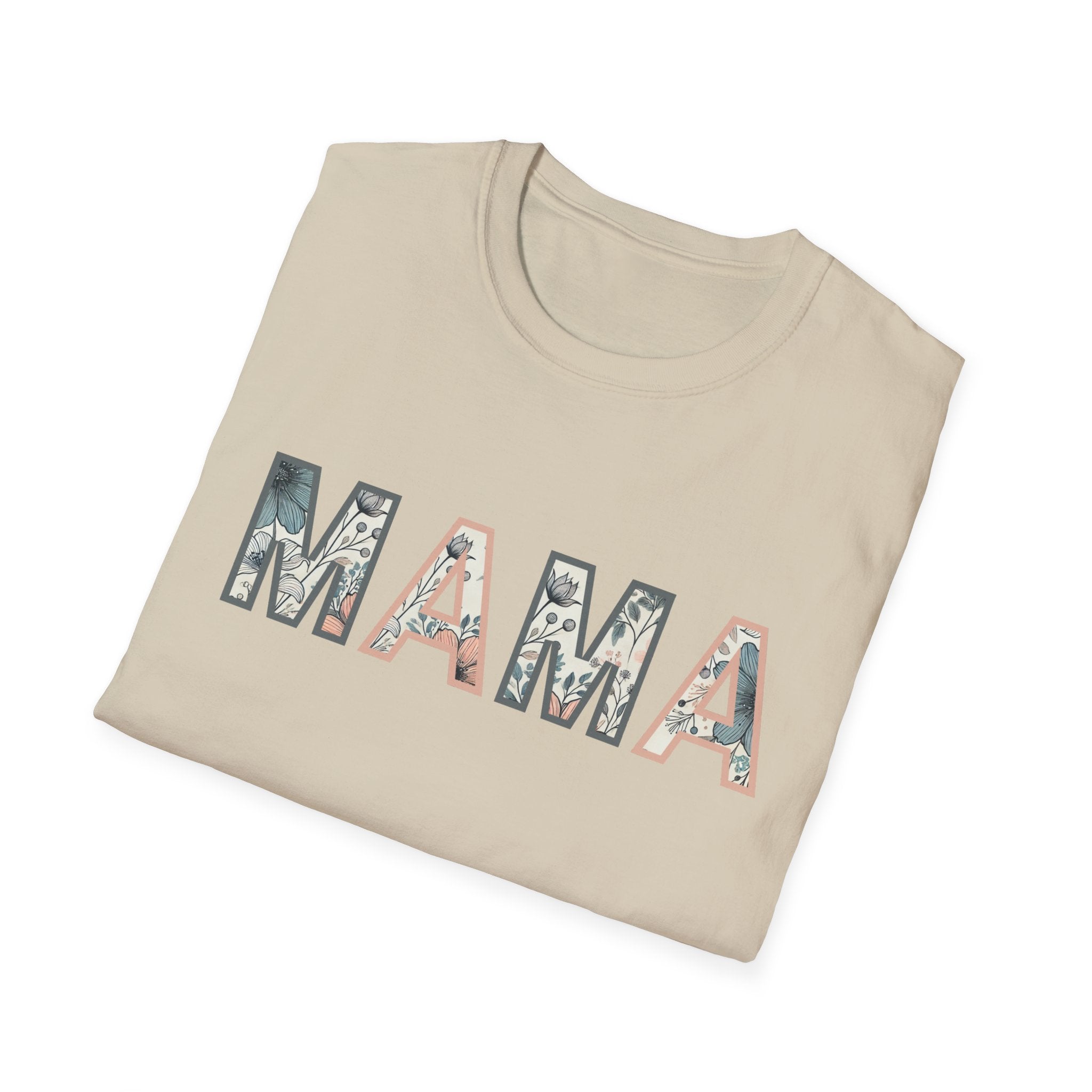 Floral MAMA - Pink and Grey