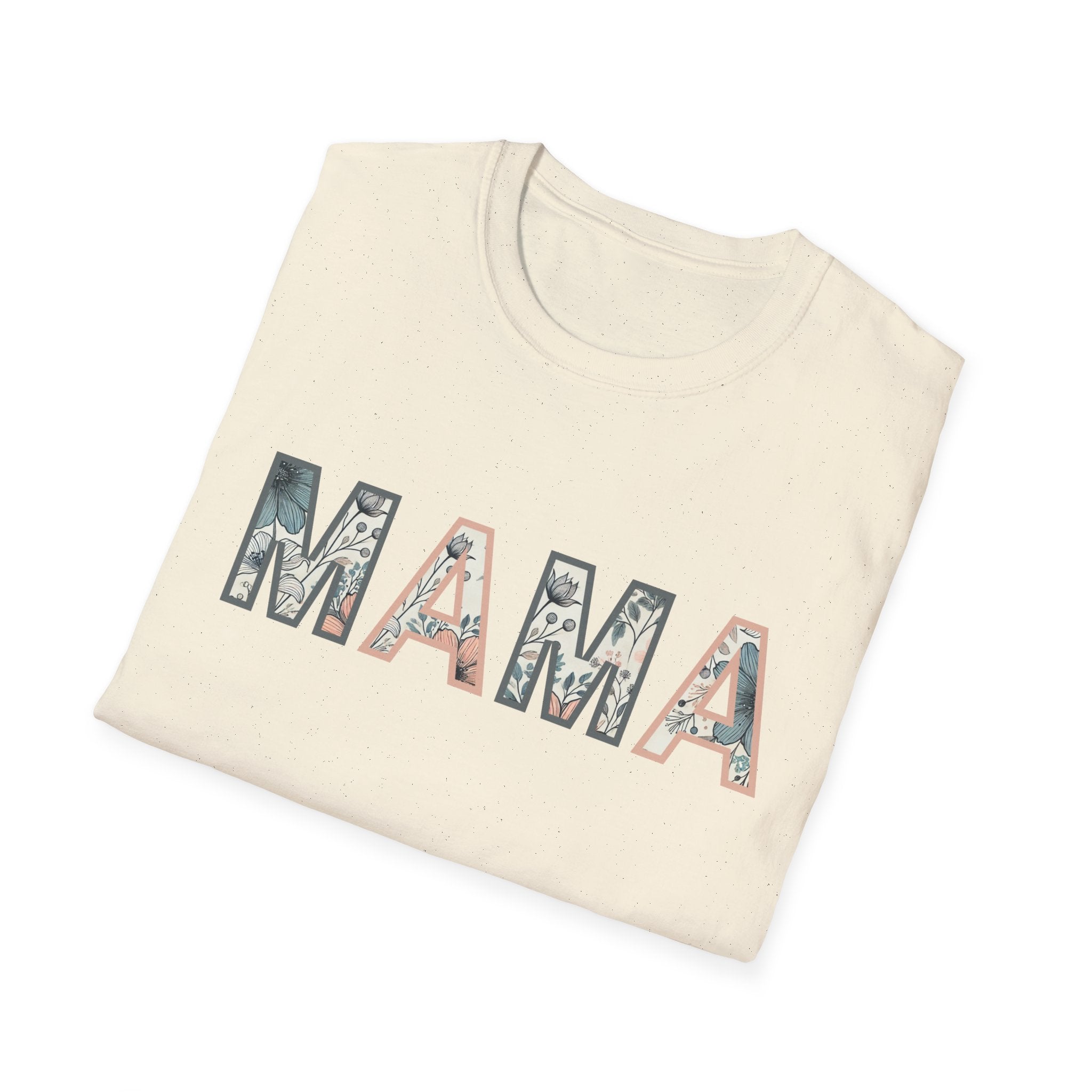 Floral MAMA - Pink and Grey
