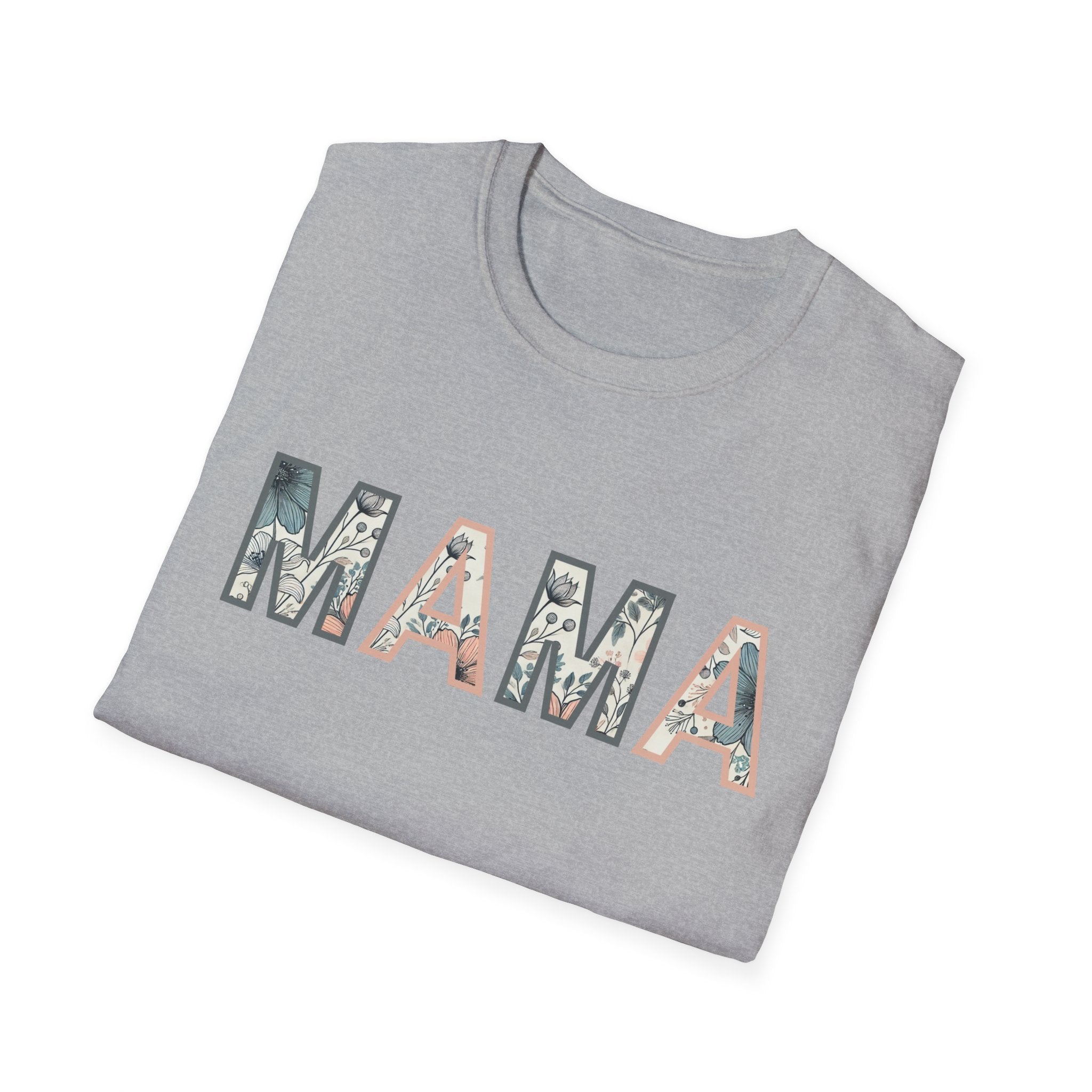Floral MAMA - Pink and Grey