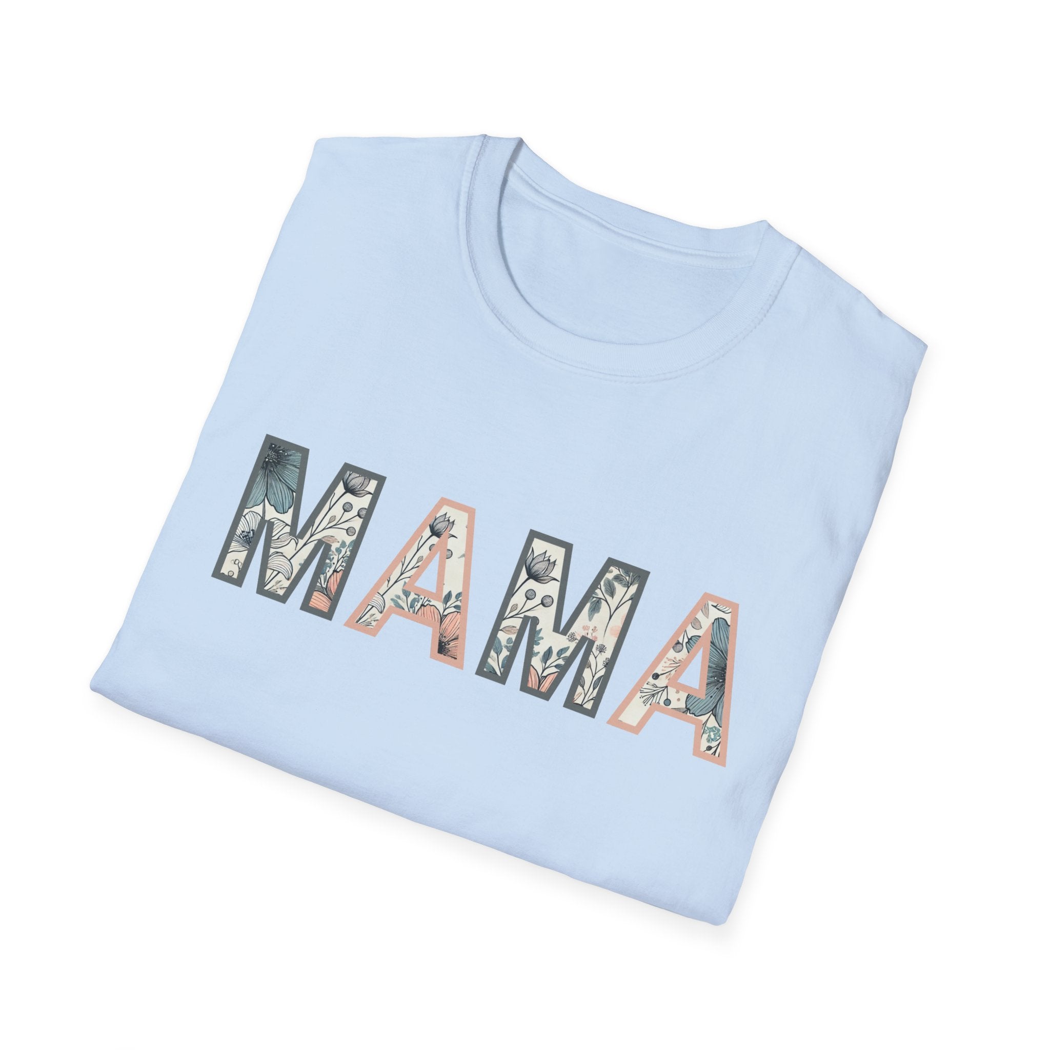 Floral MAMA - Pink and Grey