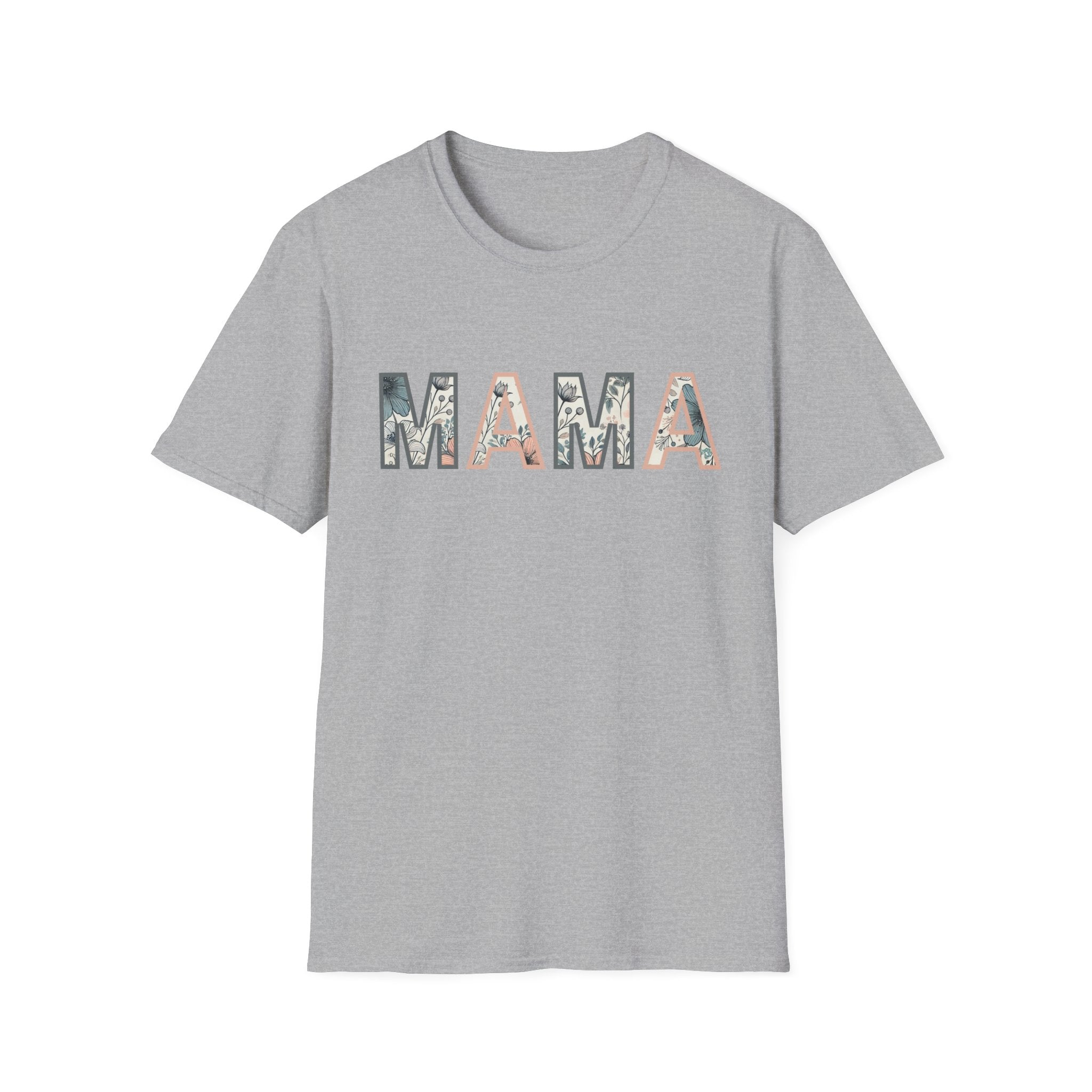 Floral MAMA - Pink and Grey
