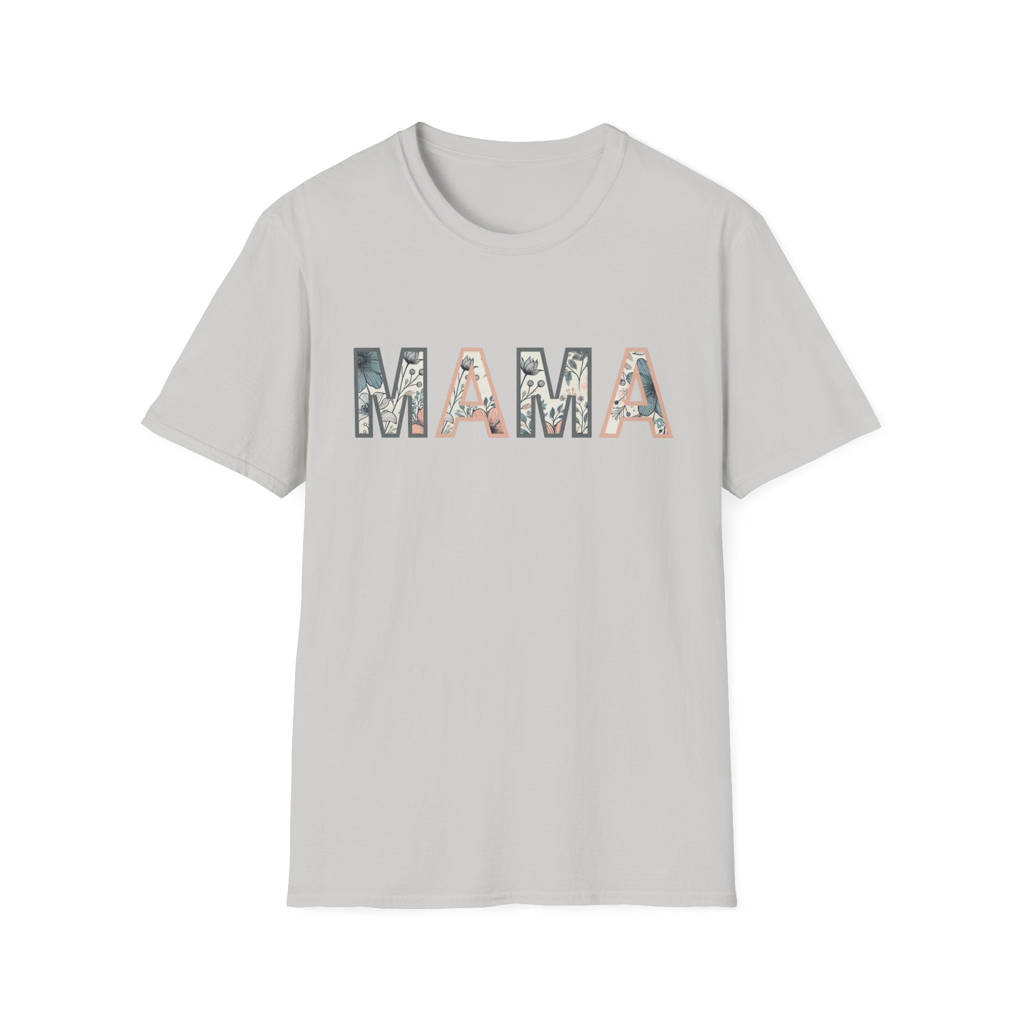 Floral MAMA - Pink and Grey