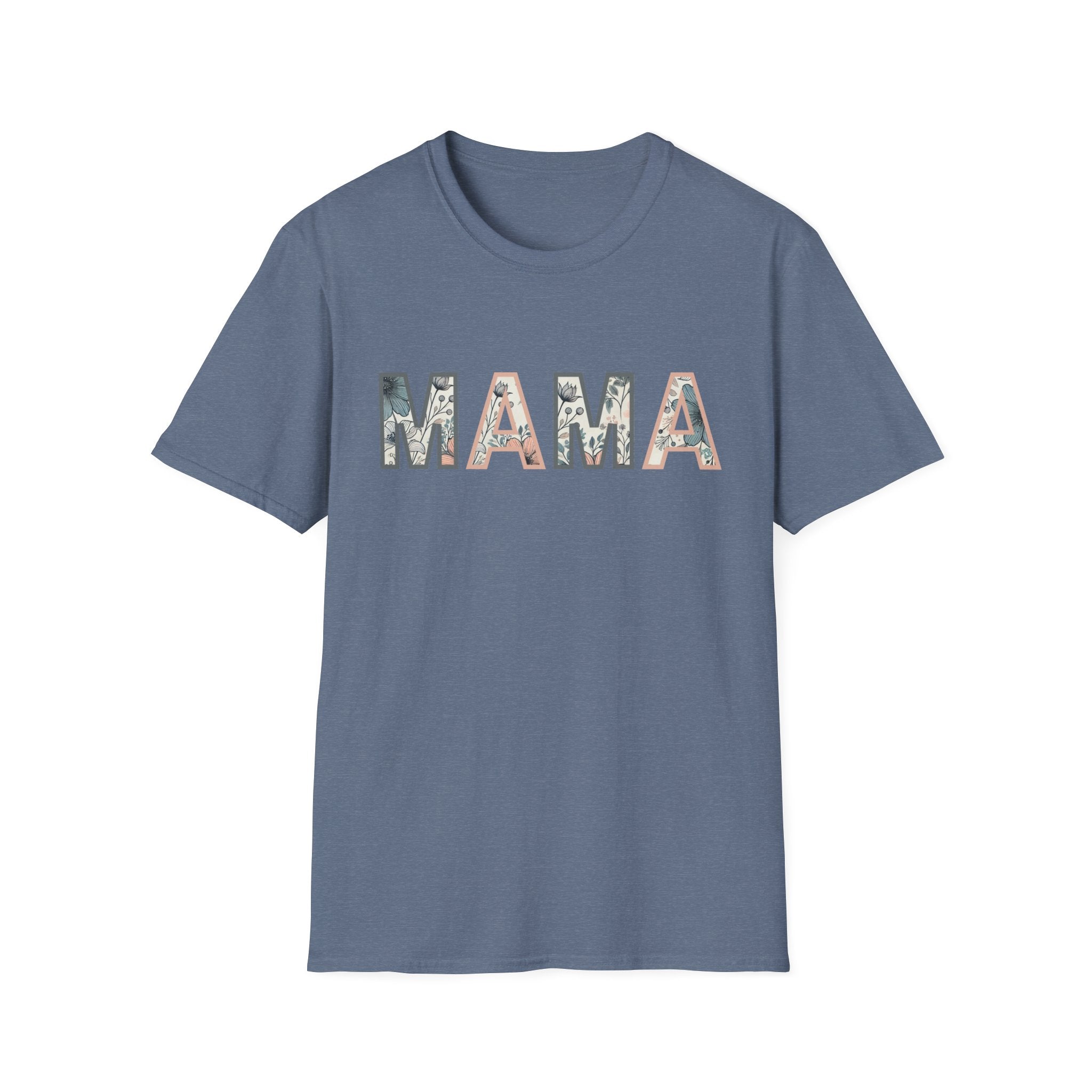 Floral MAMA - Pink and Grey